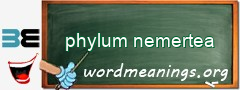 WordMeaning blackboard for phylum nemertea
